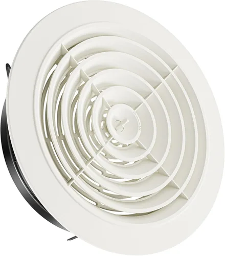 Vista 10 de Rejilla de Ventilación Redonda de 4 Pulgadas, HG Power Cubierta de Ventilación Ajustable de ABS, Rejilla de Lamas Blanca Apta para Baño, Oficina