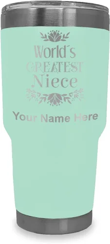 Vista 16 de LaserGram Vaso aislado al vacío de 20 onzas, con grabado personalizado incluido (negro)