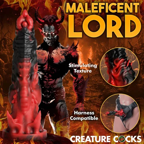 Vista 6 de CREATURE COCKS Mephisto - Consolador de silicona para hombres, mujeres y parejas. Consolador de fantasía, silicona de alta calidad. Base de ventosa