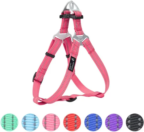 Vista 10 de EXCELLENT ELITE SPANKER Arnés sin tirones ajustable de nailon fácil de poner, correa para el pecho con reflectante y anillo de correa para perros