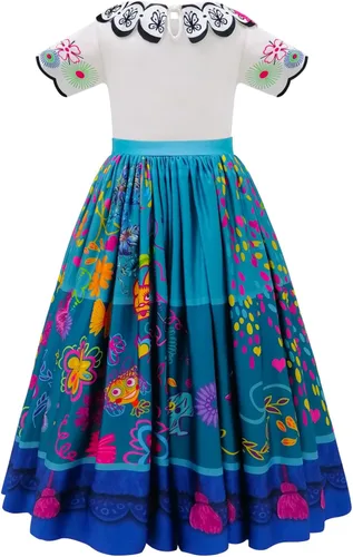 Vista 5 de Amarliben Girls Mirabel Dress Isabella Luisa Princess Costume Outfit Birthday Dresses Madrigal Magic Family Party Dress up