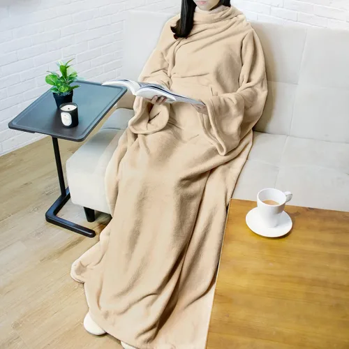 Vista 21 de PAVILIA Manta con Mangas para Adultos Mujeres Hombres, Manta Suave y Cálida Usable de Vellón Envolvente Tipo Throw, Manta Bata Regalo