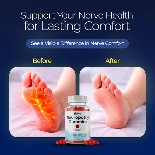 Vista 5 de The Nerve Brand Gomitas de apoyo a la neuropatía, 600 mg R de ácido alfa lipoico con B1 B6 B12 y melena de león, suplemento diario para la salud