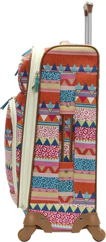 Vista 3 de Lily Bloom Maleta de 3 piezas Softside Spinner Maleta On The Prowl Softshell - Juego de equipaje expandible con ruedas giratorias