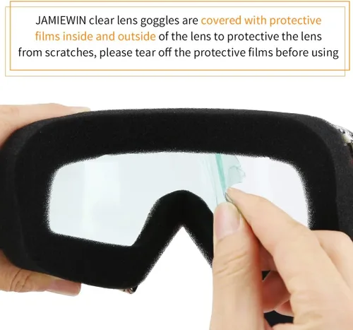 Vista 7 de JAMIEWIN - Gafas de motocross ATV para bicicleta de tierra, motocicleta, UTV MX OTG, gafas para carretera fuera de pista, lentes transparentes anti