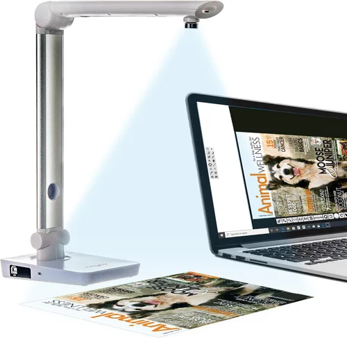 Vista 5 de Digital portátil aéreo USB distancia enseñanza documento cámara LV-1020 (blanco)