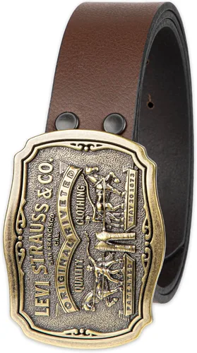 Vista 6 de Levi's Men's Everyday Jean Belt with Removable Plaque Buckle