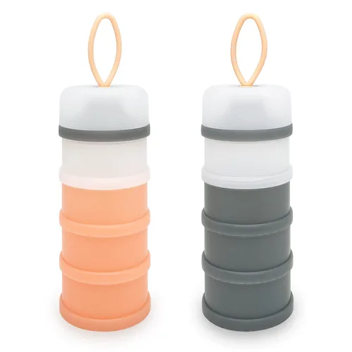 Vista 8 de Dispensador de fórmula para bebés, Contenedor de fórmula, Libre de BPA, 4 capas, Contenedor de almacenamiento de viaje para alimentación del bebé