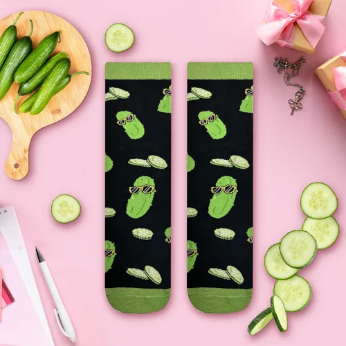 Vista 3 de Calcetines divertidos de pierna de pollo para mujeres y hombres, calcetines novedosos de pies de pollo, regalos de pavo hasta la rodilla