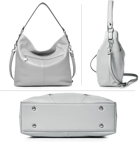 Vista 3 de BOSTANTEN Bolso de cuero para mujer, diseño de bolsos de hombro, Hobo