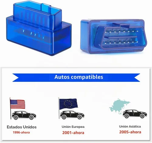 Vista 4 de Mini Bluetooth ELM327 OBD2 Detector de fallas de coche V2.1 Automóvil OBD OBDII lector de código comprobar la luz del motor herramienta