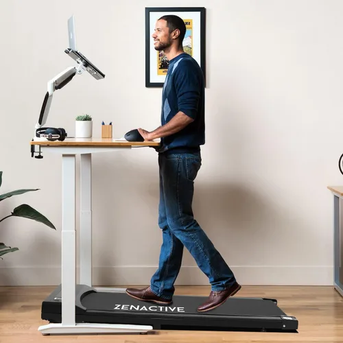 Vista 5 de TOUSAINS Walking Pad Treadmill for Home, Under Desk Treadmill, Portable Compact Walking Pad for Small Spaces, Quiet Electric Treadmill with Remote