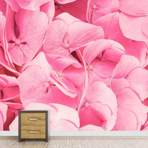 Vista 12 de wall26 Adhesivo mural removible para pared, diseño escénico de flores silvestres rosa, campo de jardín, naturaleza, fotografía, realismo