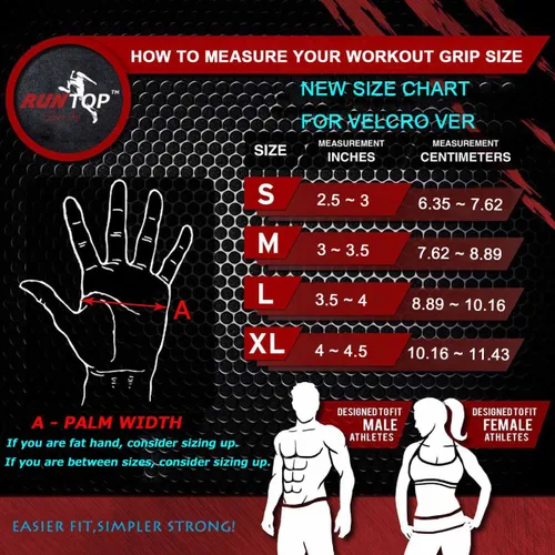 Vista 6 de RUNTOP Guantes de entrenamiento para fitness, entrenamiento cruzado, WODS, gimnasio, yoga, ejercicio, almohadillas de agarre para levantamiento