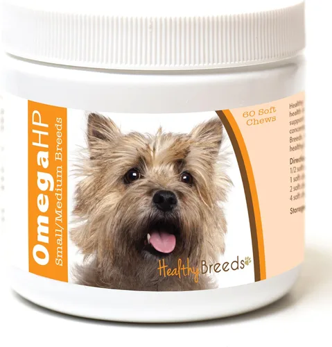 Vista 102 de Healthy Breeds Affenpinscher Omega HP - Masticables suaves para piel y pelaje, 60