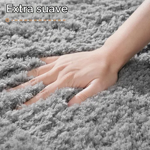Vista 4 de LOCHAS Alfombra de baño de microfibra antideslizante de 36 x 24 pulgadas Gris