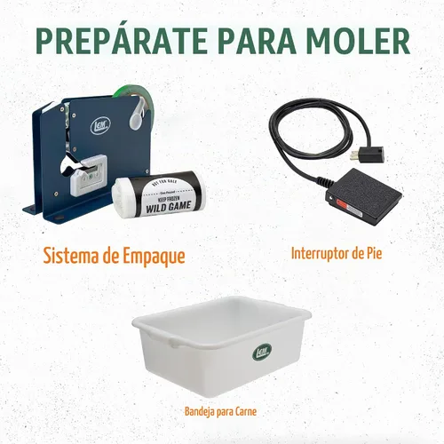 Vista 7 de Molinillo de carne eléctrico Big Bite de acero inoxidable, marca LEM Products Kitchen Appliance for Home Use, Compact Food Processor for Grinding