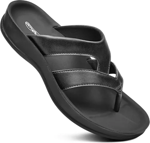 Vista 18 de AEROTHOTIC - Sandalias de verano con soporte de arco, ortopédicas, con tiras, cómodas, con almohadilla suave, antideslizantes, con poste