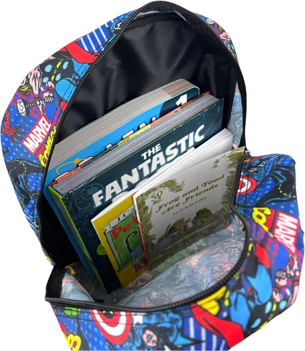 Vista 5 de Mochilas escolares de personajes grandes para niños o adultos, 16 pulgadas, Avengers, Los Vengadores