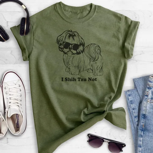 Vista 2 de I Shih Tzu Not Shirt Shih Tzu Shirt camiseta unisex para hombre camiseta Shihtzu divertida camiseta gráfica de perro