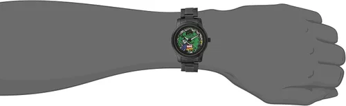 Vista 2 de Marvel W001776 Hulk Reloj de cuarzo analógico negro para hombre, Negro -, Movimiento de cuarzo