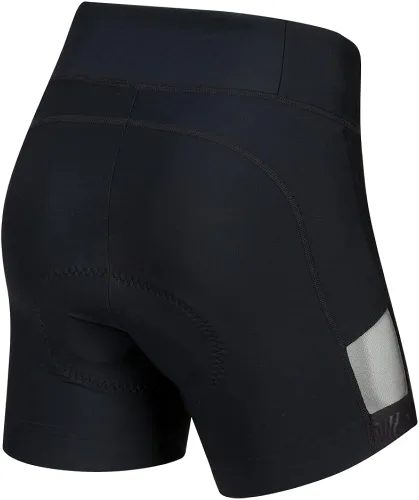 Vista 7 de PEARL IZUMI Pantalones cortos de ciclismo para mujer de 5 pulgadas con bolsillos de malla, acolchados y transpirables con tela reflectante