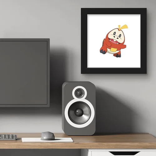 Vista 5 de Trends International Gallery Pops Pokémon - Póster de pared de Fuecoco, 12.00 x 12.00 pulgadas, versión de marco negro