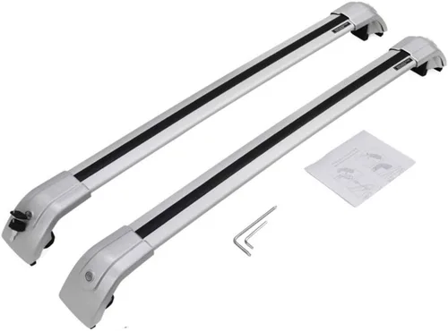 Vista 2 de Barras transversales plateadas para KIA Sportage 2016-2022, repuesto de barra transversal de aluminio para techo, bolsa de transporte de carga