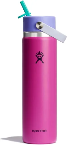 Vista 48 de Hydro Flask de boca ancha con tapa Flex de pajita de 24 onzas Agave