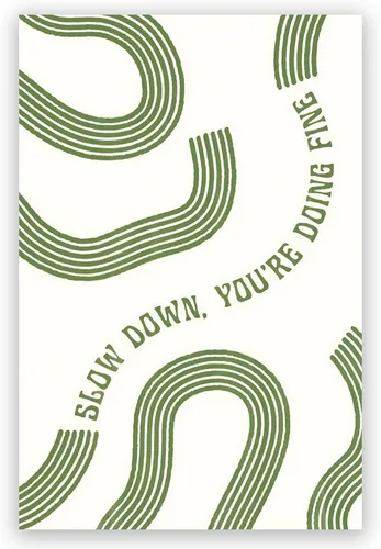 Vista 34 de Arte de pared "Slow Down You’re Doing Fine" Retro Minimalista Motivacional Cita Musical Póster Inspirador Letras de Canciones de Media Siglo en Tela