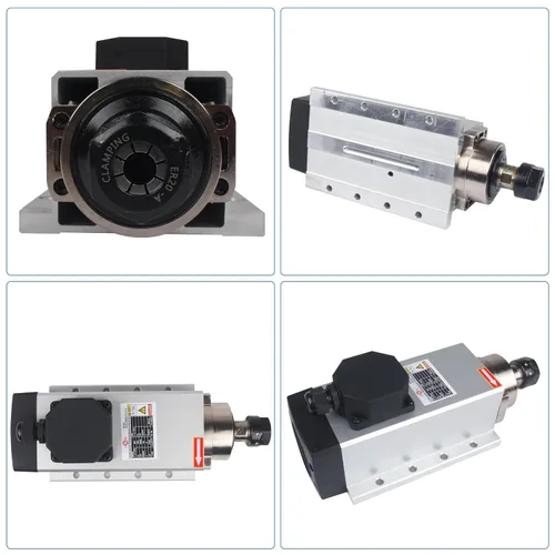 Vista 8 de RATTMMOTOR Motor de husillo de 2.2KW 220V cuadrado refrigerado por aire ER20, 24000RPM husillo de alta velocidad 4 rodamientos trifásicos 6A 400Hz