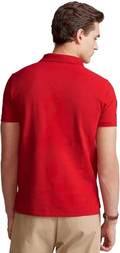 Vista 4 de POLO RALPH LAUREN Polo de malla de ajuste ajustado personalizado para hombre Big Pony Amarillo Hampton