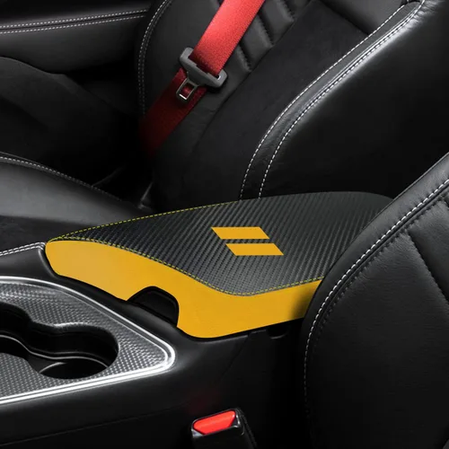 Vista 7 de Funda para reposabrazos de consola central de automóvil para Dodge Challenger 2015-2018 2019 2020 2021 2022 2023, de piel, antiarañazos, protector