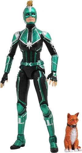 Vista 3 de Diamond Select Toys Marvel Select: Figura de acción de Captain Marvel (Starforce Uniforme)