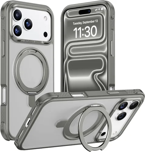 Vista 20 de Magnética para iPhone 12 e iPhone 12 Pro Funda, [con Soporte de Anillo Magnético Invisible Giratorio 360°][A Prueba de Golpes][Compatible