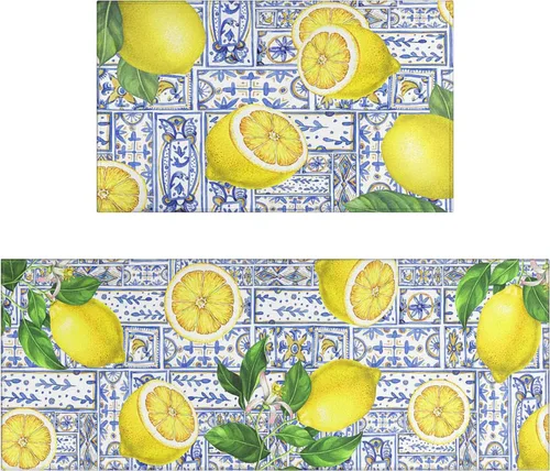 Vista 16 de Juego de 2 tapetes de cocina estilo bohemio para cocina, diseño azteca occidental, color negro, antideslizantes, lavables, para el suelo, 2 piezas