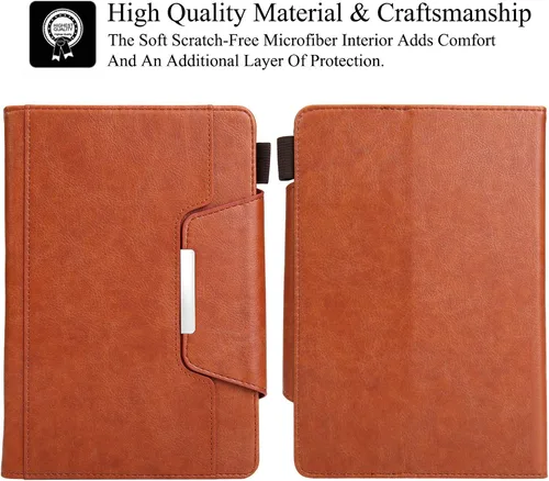 Vista 2 de Funda universal para todas las tabletas de 7.0 pulgadas, soporte de visión multiángulo de piel sintética con ranuras para tarjetas para Samsung