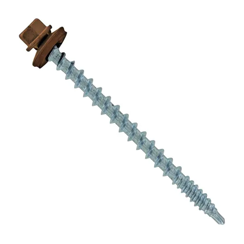 Vista 45 de Fasteners Plus ST Fastening Kwikseal Woodbinder Tornillos de Metal a Madera #10 X 1 Burgundy con Arandela de Goma EPDM, 250 Unidades - Diseñados