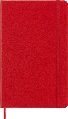Vista 2 de Moleskine - Cuaderno clásico con tapa dura, grande (5 x 8.25 pulgadas), cuadriculado, rojo escarlata, 240 páginas