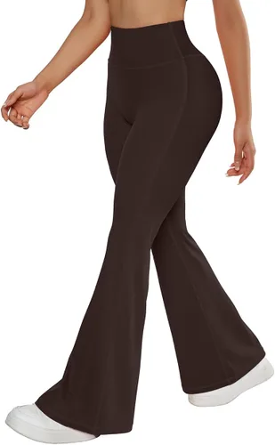 Vista 3 de SUUKSESS Leggings acampanados para mujer, pantalones de yoga de cintura alta con corte de bota y levantamiento de glúteos