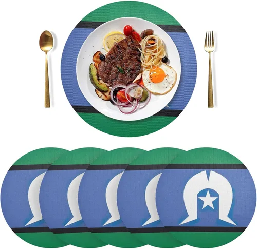 Vista 31 de Agender Pride Flag Round Placemats 15 Inch Seasonal Table Mats Decorative Table Mats for Home Kitchen Holiday Decoration