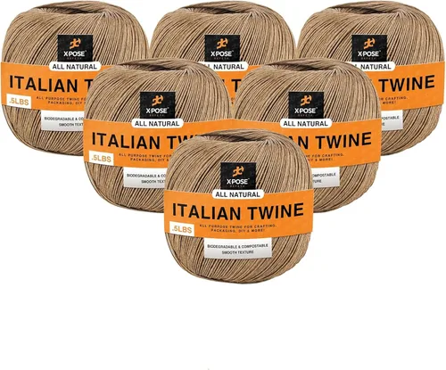 Vista 7 de Xpose Safety Ruby Italian Spring Twine – Cuerda de bola italiana de 4 capas de 1/2 libra – Cinta de tapicería – Cordón recubierto de cera natural