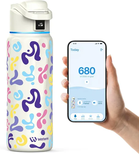 Vista 25 de WaterH BOOST - Rastreador inteligente de botellas de agua con recordatorio Negro