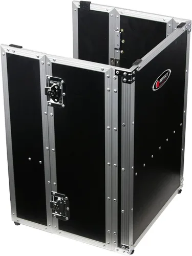 Vista 3 de Soporte plegable para DJ de 19" de ancho x 26" de alto Sets up in seconds, compact for transport, sturdy performance platform, ideal for mobile