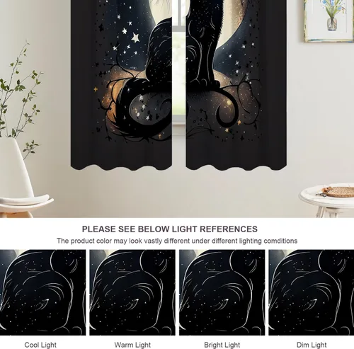 Vista 371 de Batmerry American Flag Ink Dot Blackout Tier Curtains, Red Blue White Stars Abstract Thermal Insulated Half Curtain Rod Pocket Small Valance for
