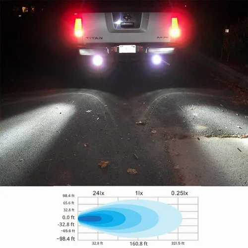 Vista 6 de Lightronic Luces LED redondas de 3.5 pulgadas para todo terreno, 6000 K blanco frío, haz de inundación ancho, luz de marcha atrás y respaldo