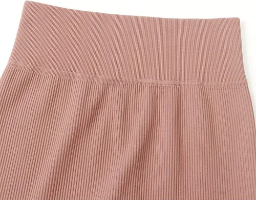 Vista 6 de SUUKSESS - Leggings acanalados de tiro alto y sin costuras para mujer, pantalones deportivos de yoga para gimnasio y entrenamiento