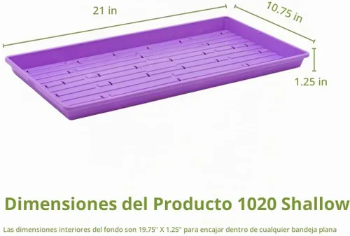 Vista 5 de Bootstrap Farmer Bandejas extra fuertes 1020, paquete de 10, color negro con agujeros