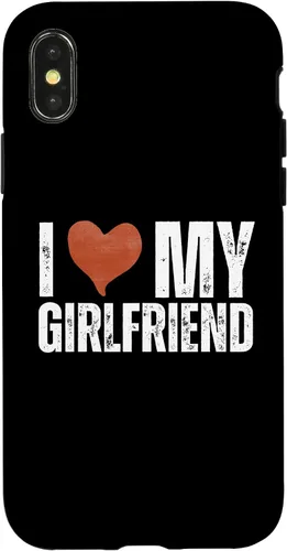 Vista 5 de I Love My Girlfriend I Heart My Girlfriend Funny Retro Case for iPhone 17
