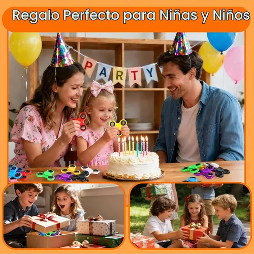 Vista 4 de SCIONE Paquete de 25 Fidget Spinners a granel, juguetes Fidget para niños